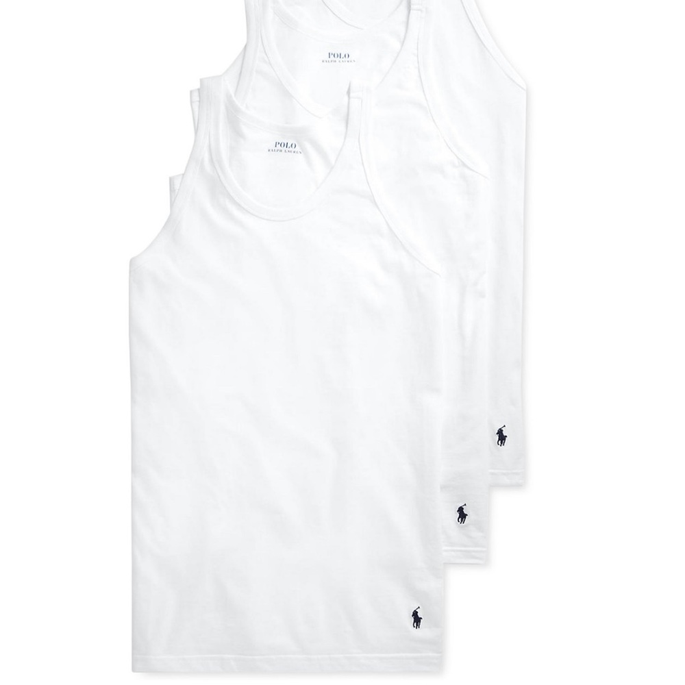 2 packs Men's Ralph Lauren Cotton 3-Pk. Slim Fit Classic Undershirts.